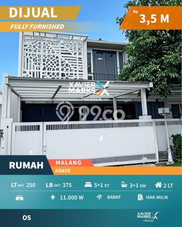 Rumah Elit Modern Tanpa Renovasi di Araya Malang Rumah Elit Modern Tanpa Renovasi di Araya Malang
