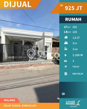 Rumah Minimalis 3 KT LT 102m2 di Sawojajar Rumah Minimalis 3 KT LT 102m2 di Sawojajar