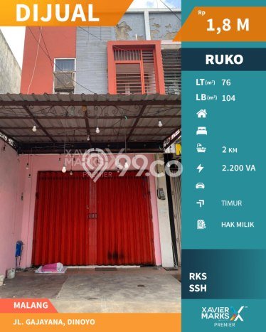 Lokasi Strategis! Dijual Ruko Bisnis di Lowokwaru, Malang Kondisi Baik Lokasi Strategis! Dijual Ruko Bisnis di Lowokwaru, Malang Kondisi Baik