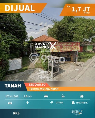 Kavling Tanah Dijual di Sidoarjo Sidoarjo Spesifikasi 668m2 Kavling Tanah Dijual di Sidoarjo Sidoarjo Spesifikasi 668m2