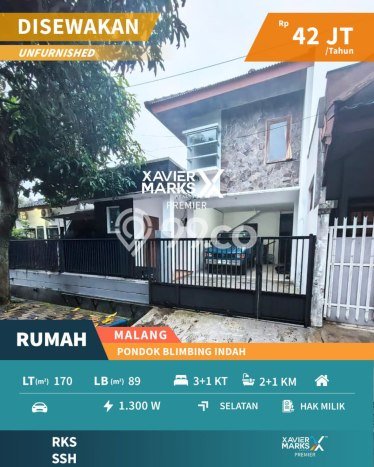 Disewakan! Rumah 4 Kamar Tidur &
3 Kamar Mandi di Araya, Malang Disewakan! Rumah 4 Kamar Tidur &
3 Kamar Mandi di Araya, Malang