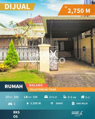 Rumah Mewah LB 150m2 Siap Huni Desain Elegan di Villa Puncak Tidar, Malang Rumah Mewah LB 150m2 Siap Huni Desain Elegan di Villa Puncak Tidar, Malang