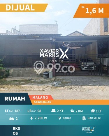 For Sale Hunian Rumah Nyaman 2 Kamar di Sawojajar, Malang For Sale Hunian Rumah Nyaman 2 Kamar di Sawojajar, Malang