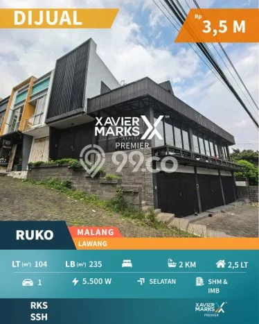 FOR SALE! Ruko di Lawang Malang, LT 104m2, LB 235m2 FOR SALE! Ruko di Lawang Malang, LT 104m2, LB 235m2