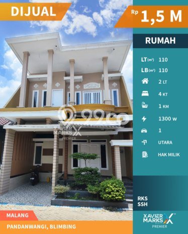 HARGA SPECIAL! Rumah Asri di Blimbing, Malang, Luas 110m2m² LB 110m2m² BISA KPR! HARGA SPECIAL! Rumah Asri di Blimbing, Malang, Luas 110m2m² LB 110m2m² BISA KPR!