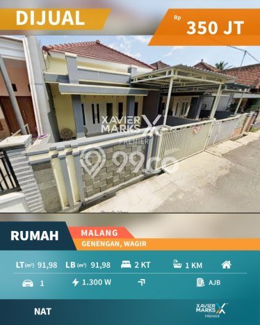 Rumah Minimalis Terbaik Dijual di Wagir LT 91m2 Rumah Minimalis Terbaik Dijual di Wagir LT 91m2