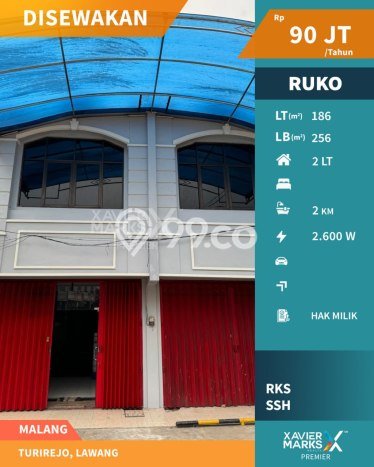 Ruko Disewakan Cepat di Lawang Malang LB 256m2 Ruko Disewakan Cepat di Lawang Malang LB 256m2