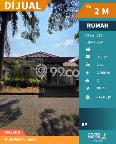 GOOD DEAL! Rumah Premium di Araya, Luas 250m2m² LB 200m2m² GOOD DEAL! Rumah Premium di Araya, Luas 250m2m² LB 200m2m²