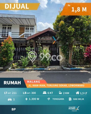 PROMO TERBATAS! Rumah Premium di Lowokwaru, Malang, Luas 211m2m² LB 300m2m² PROMO TERBATAS! Rumah Premium di Lowokwaru, Malang, Luas 211m2m² LB 300m2m²