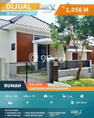 Rumah area Sawojajar, Malang, LT 96m2m² Bangunan 57m2m² - INVESTASI TERBAIK! Rumah area Sawojajar, Malang, LT 96m2m² Bangunan 57m2m² - INVESTASI TERBAIK!