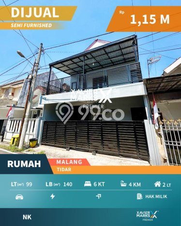 Rumah Area Strategis di , Malang, LT 99m2m² LB 140m2m² Rumah Area Strategis di , Malang, LT 99m2m² LB 140m2m²