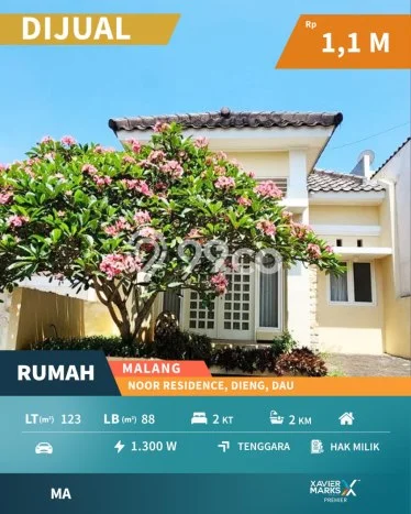 Rumah di Dau, Malang, LT 123m2m² Bangunan 88m2m² Rumah di Dau, Malang, LT 123m2m² Bangunan 88m2m²
