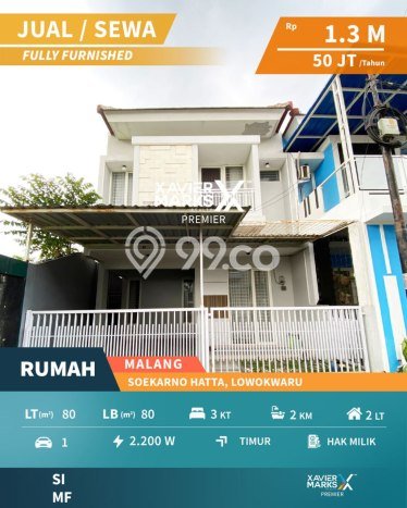 Rumah Strategis area Soekarno Hatta, Malang, Luas 80m2m² Bangunan 80m2m² - HARGA NEGO! Rumah Strategis area Soekarno Hatta, Malang, Luas 80m2m² Bangunan 80m2m² - HARGA NEGO!