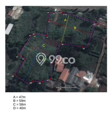 Tanah untuk Dijual di Gunung Putri Bogor Luas 4492m2 Tanah untuk Dijual di Gunung Putri Bogor Luas 4492m2