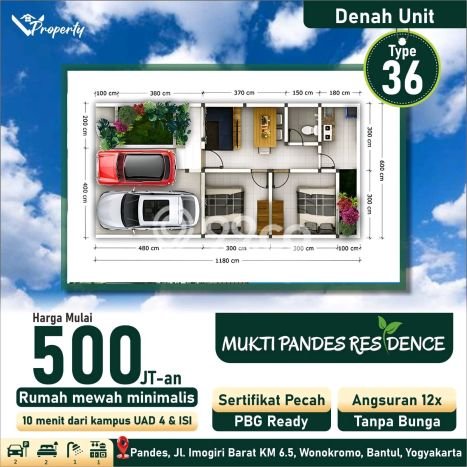 Jual Rumah Murah Meriah Sleman Punya 2 KT & LT 94m2 Jual Rumah Murah Meriah Sleman Punya 2 KT & LT 94m2