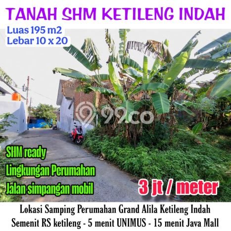 Dijual Tanah 195m2 di Ketileng, Semarang Dijual Tanah 195m2 di Ketileng, Semarang