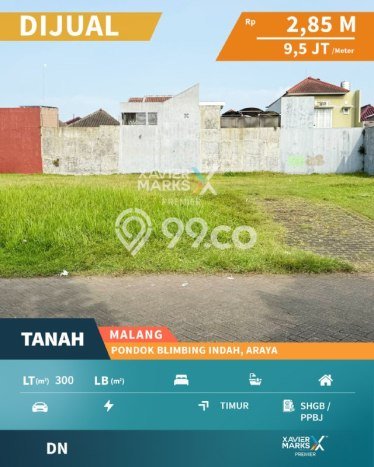 Lahan Kosong Dijual di Malang dengan Area 300m2 Lahan Kosong Dijual di Malang dengan Area 300m2