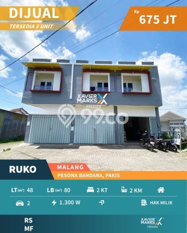 Area Ramai! Ruko Dijual di Pakis untuk Bisnis Luas Bangunan 80m2 Area Ramai! Ruko Dijual di Pakis untuk Bisnis Luas Bangunan 80m2