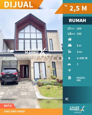 Hunian Cantik Minimalis Lb 100m2 di Batu, Batu Hunian Cantik Minimalis Lb 100m2 di Batu, Batu