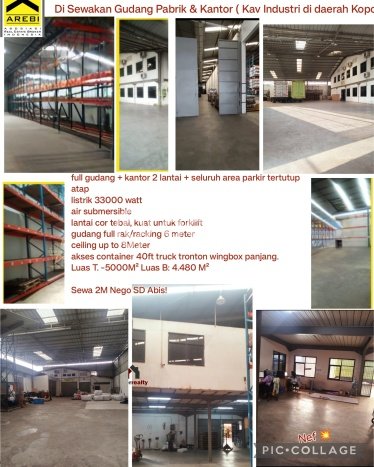 Gudang Disewa di Taman Kopo Indah, Bandung, LT 4195m2 / LB 4480m2 Gudang Disewa di Taman Kopo Indah, Bandung, LT 4195m2 / LB 4480m2