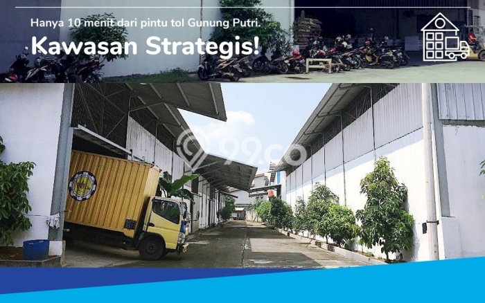 Gudang Kawasan Gunung Putri, Luas 1000m2m², Kawasan Premium, Siap Operasi Gudang Kawasan Gunung Putri, Luas 1000m2m², Kawasan Premium, Siap Operasi