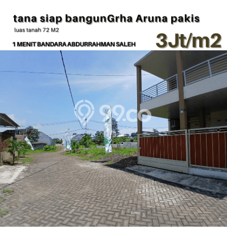 Tanah Dijual Area Strategis di Malang Kota Malang 72m2 Tanah Dijual Area Strategis di Malang Kota Malang 72m2