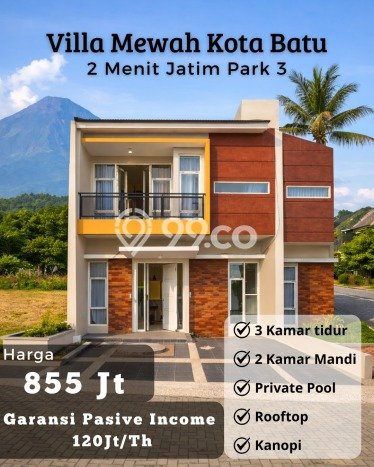 Vila Strategis di Batu, Area 66m2m², Area Asri Vila Strategis di Batu, Area 66m2m², Area Asri