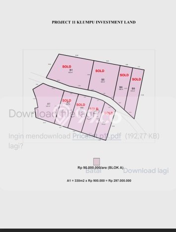 Tanah Kavling Dijual di Nusa Penida, Klungkung dengan Luas Tanah 330m2 Tanah Kavling Dijual di Nusa Penida, Klungkung dengan Luas Tanah 330m2