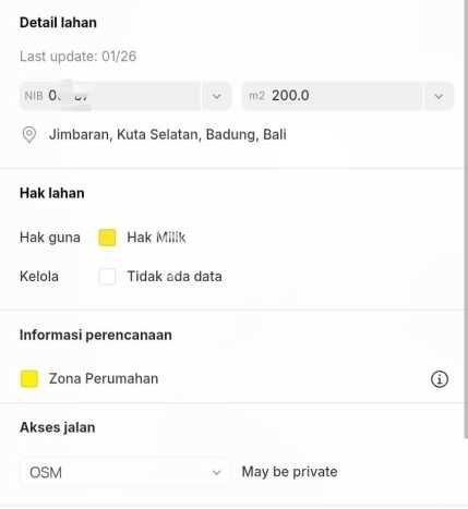 Dijual Tanah di Badung, Luas 200m2 SHM Dijual Tanah di Badung, Luas 200m2 SHM