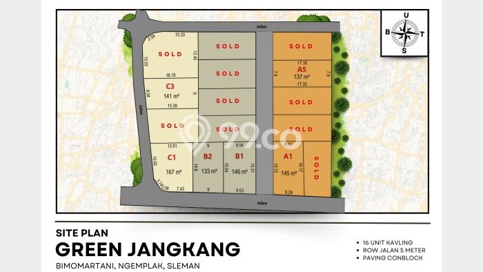 Dijual Tanah di Sleman Sleman Luas 113m2 SHM Dijual Tanah di Sleman Sleman Luas 113m2 SHM