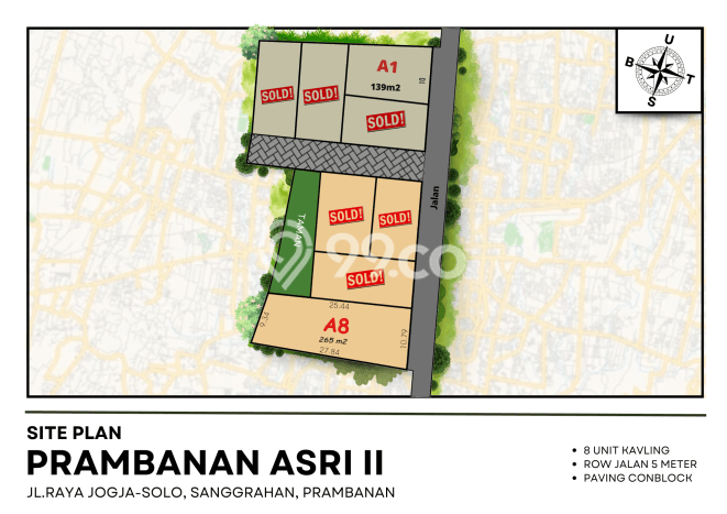HARGA MENARIK! Tanah Kawasan Klaten Selatan, Luas 139m2m², Kawasan Potensial, Bebas Banjir HARGA MENARIK! Tanah Kawasan Klaten Selatan, Luas 139m2m², Kawasan Potensial, Bebas Banjir