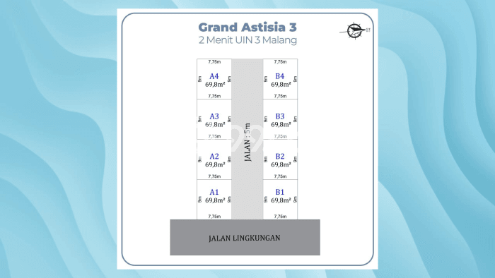 Tanah Lokasi Potensial Kawasan Dau, Luas 69m2m², Dekat ke Pusat Kota Tanah Lokasi Potensial Kawasan Dau, Luas 69m2m², Dekat ke Pusat Kota