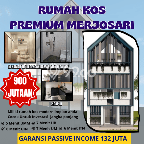 Kost Dijual di Merjosari dengan 10 KT dan Luas 150m2 Kost Dijual di Merjosari dengan 10 KT dan Luas 150m2