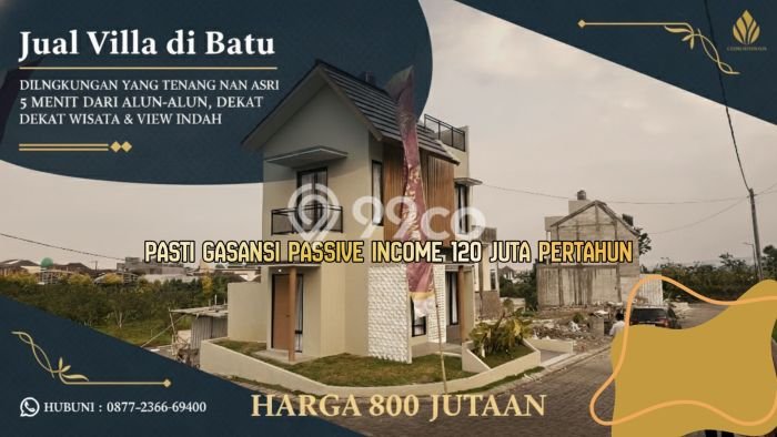 Vila Kawasan Batu, Dimensi 90m2m², Ideal untuk hunian Anda Vila Kawasan Batu, Dimensi 90m2m², Ideal untuk hunian Anda