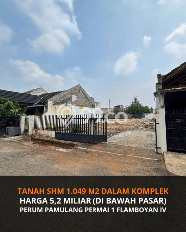 Tanah Kavling untuk Dijual di Pamulang Tangerang Selatan 1049m2 Tanah Kavling untuk Dijual di Pamulang Tangerang Selatan 1049m2