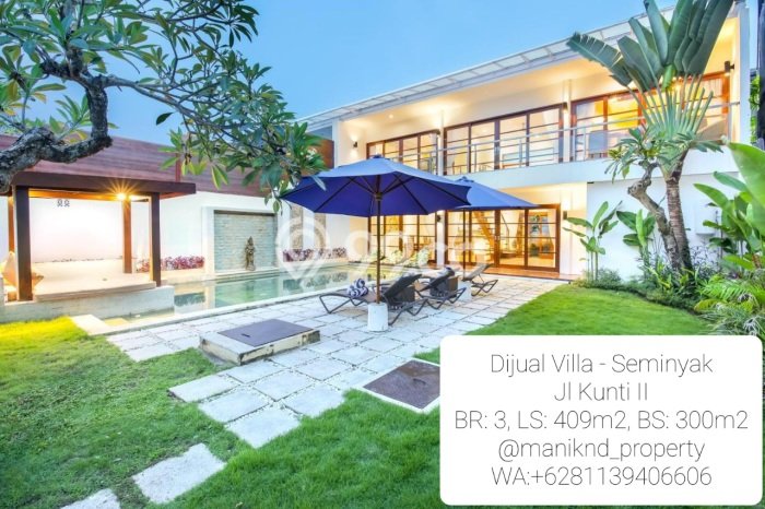 AREA PREMIUM! Vila di Seminyak, Luas 409m2m², Dekat pusat kota AREA PREMIUM! Vila di Seminyak, Luas 409m2m², Dekat pusat kota