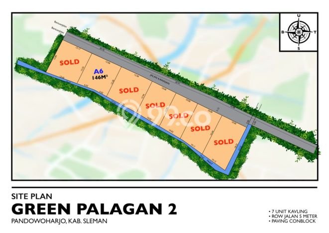 Tanah di Sleman, Luas 146m2m², Dekat Sleman, Sleman, Sleman Tanah di Sleman, Luas 146m2m², Dekat Sleman, Sleman, Sleman