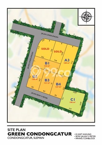 Tanah Dijual Area Strategis di Condong Catur Sleman 119m2 Tanah Dijual Area Strategis di Condong Catur Sleman 119m2
