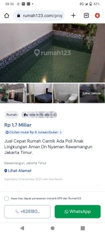 Jual Rumah Bagus Siap Huni LB 75m2 di Ciracas, Jakarta Timur Jual Rumah Bagus Siap Huni LB 75m2 di Ciracas, Jakarta Timur