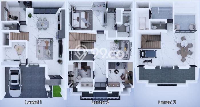 Rumah Modern Minimalis 5 Kamar Siap Huni di Ciracas Rumah Modern Minimalis 5 Kamar Siap Huni di Ciracas
