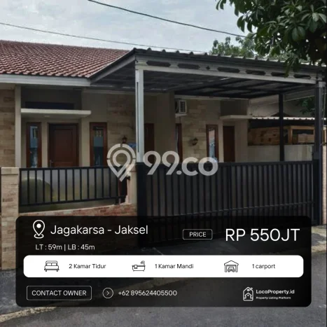 For Sale Rumah 2 Kamar Lokasi Strategis Nyaman dan Strategis di Jagakarsa For Sale Rumah 2 Kamar Lokasi Strategis Nyaman dan Strategis di Jagakarsa