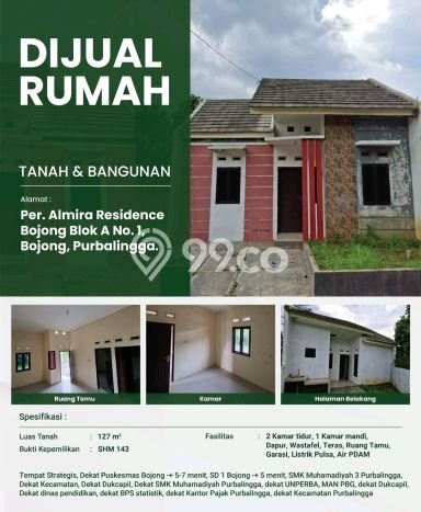 Jual Rumah Harga Miring Purbalingga Punya 2 KT & LT 127m2 Jual Rumah Harga Miring Purbalingga Punya 2 KT & LT 127m2