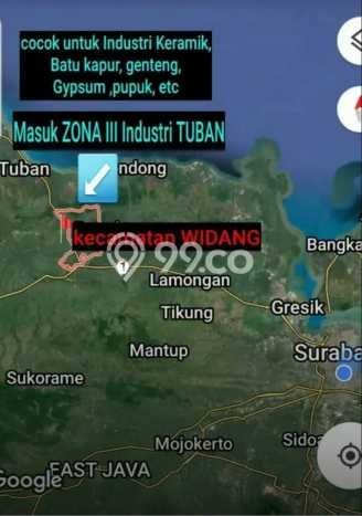 Tanah Kosong Dijual di Tuban dengan Area 40000m2 Tanah Kosong Dijual di Tuban dengan Area 40000m2