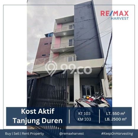 Kos-kosan Dijual di Tanjung Duren Jakarta Barat Luas 2500m2 Kos-kosan Dijual di Tanjung Duren Jakarta Barat Luas 2500m2