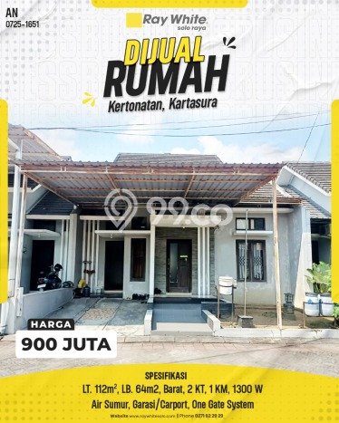 Rumah Modern Cantik 2 Kamar Bisa Langsung Pindah di Kartasura Rumah Modern Cantik 2 Kamar Bisa Langsung Pindah di Kartasura