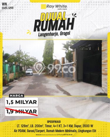 Jual Rumah Favorit Siap Huni LB 200m2 di Grogol, Solo Jual Rumah Favorit Siap Huni LB 200m2 di Grogol, Solo