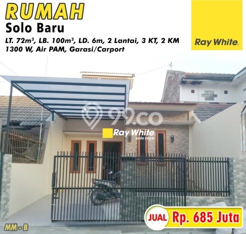 Dijual Rumah Eksklusif 3 KT di Solo Baru, Surakarta Dijual Rumah Eksklusif 3 KT di Solo Baru, Surakarta