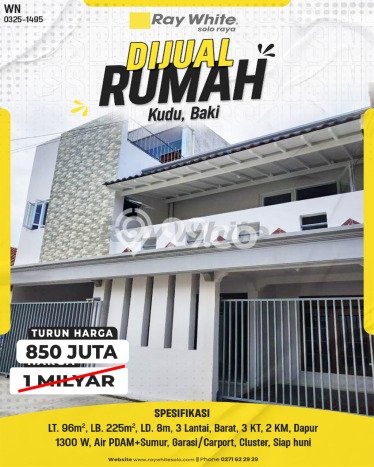 Dijual Cepat Rumah Favorit Siap Huni LB 225m2 di Baki, Sukoharjo Dijual Cepat Rumah Favorit Siap Huni LB 225m2 di Baki, Sukoharjo