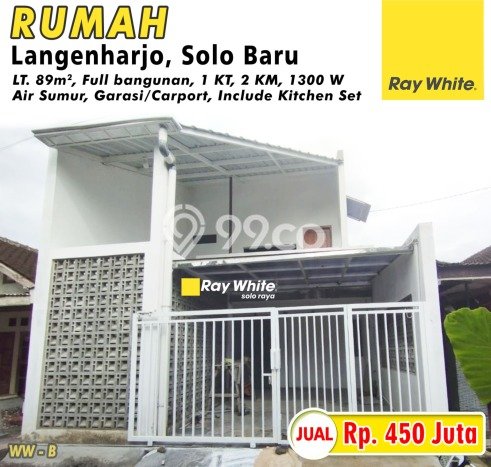 Rumah Murah LT 89m2 di Solo Baru Akses Mudah Rumah Murah LT 89m2 di Solo Baru Akses Mudah