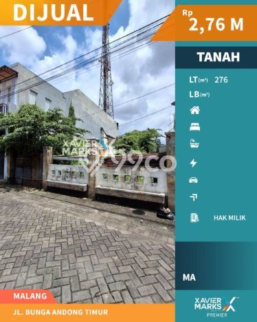 Dijual Tanah Kawasan Soekarno Hatta, Luas 276m2m², Lokasi Potensial Dijual Tanah Kawasan Soekarno Hatta, Luas 276m2m², Lokasi Potensial